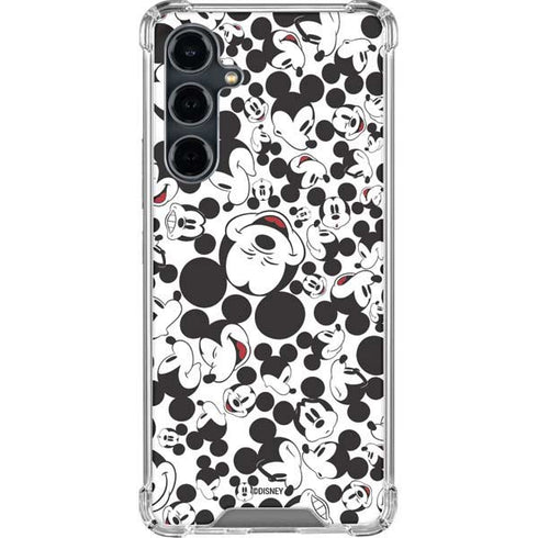 Disney Mickey Mouse Face Pattern Galaxy S23 FE Clear Case